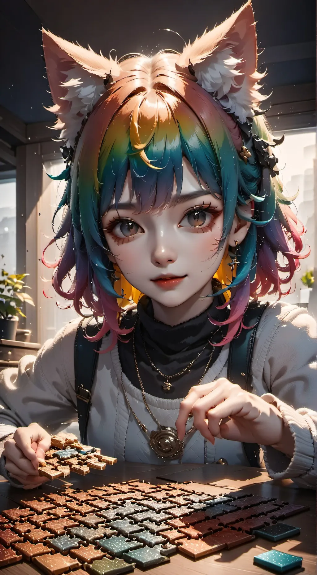 ai character: Rainbow Raine background