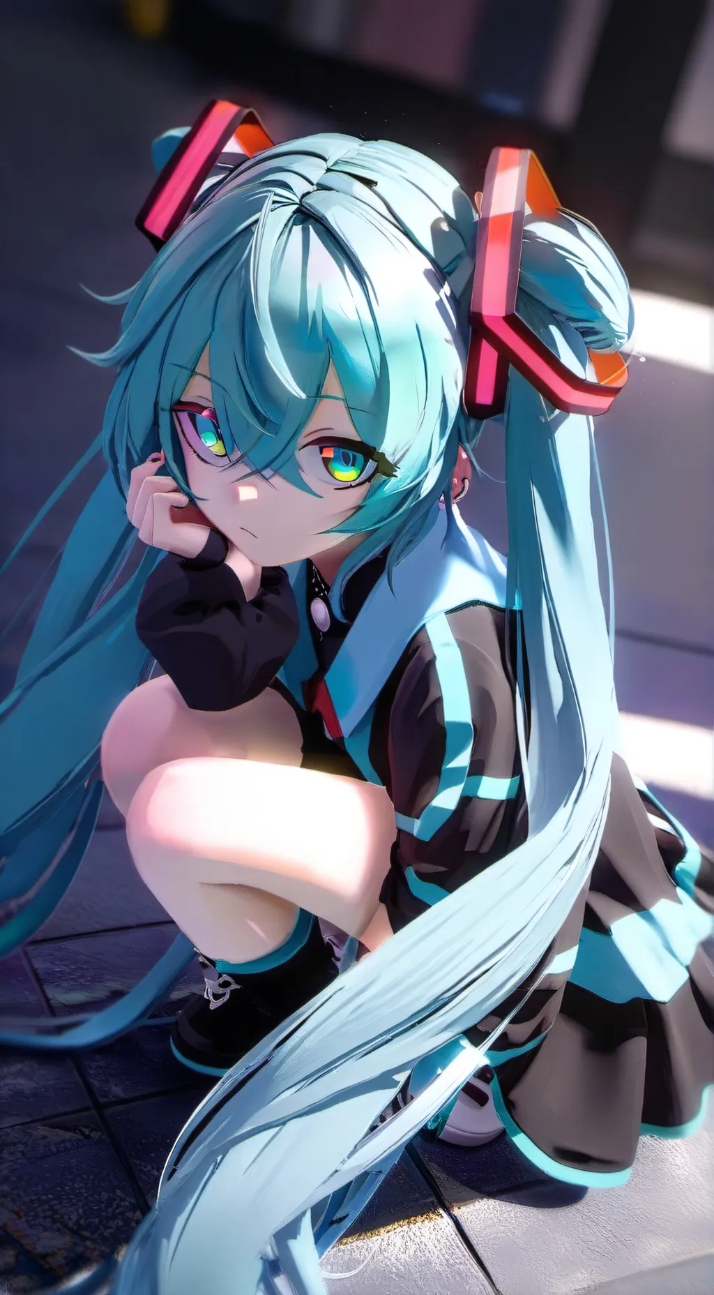ai character: Kid Miku!  background