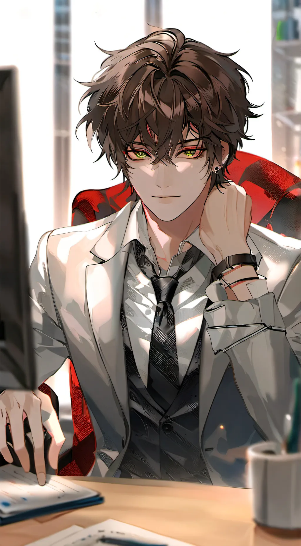 ai character: •Simon Huxley• background