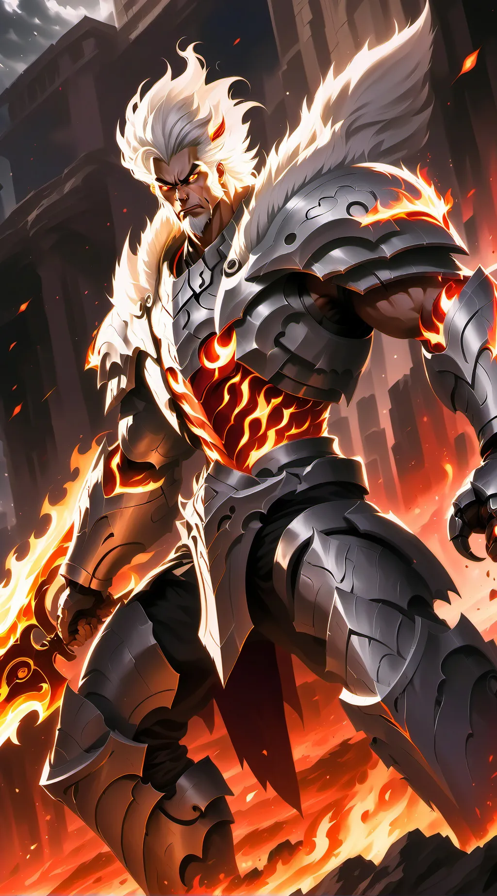 ai character: Igni the fire king background