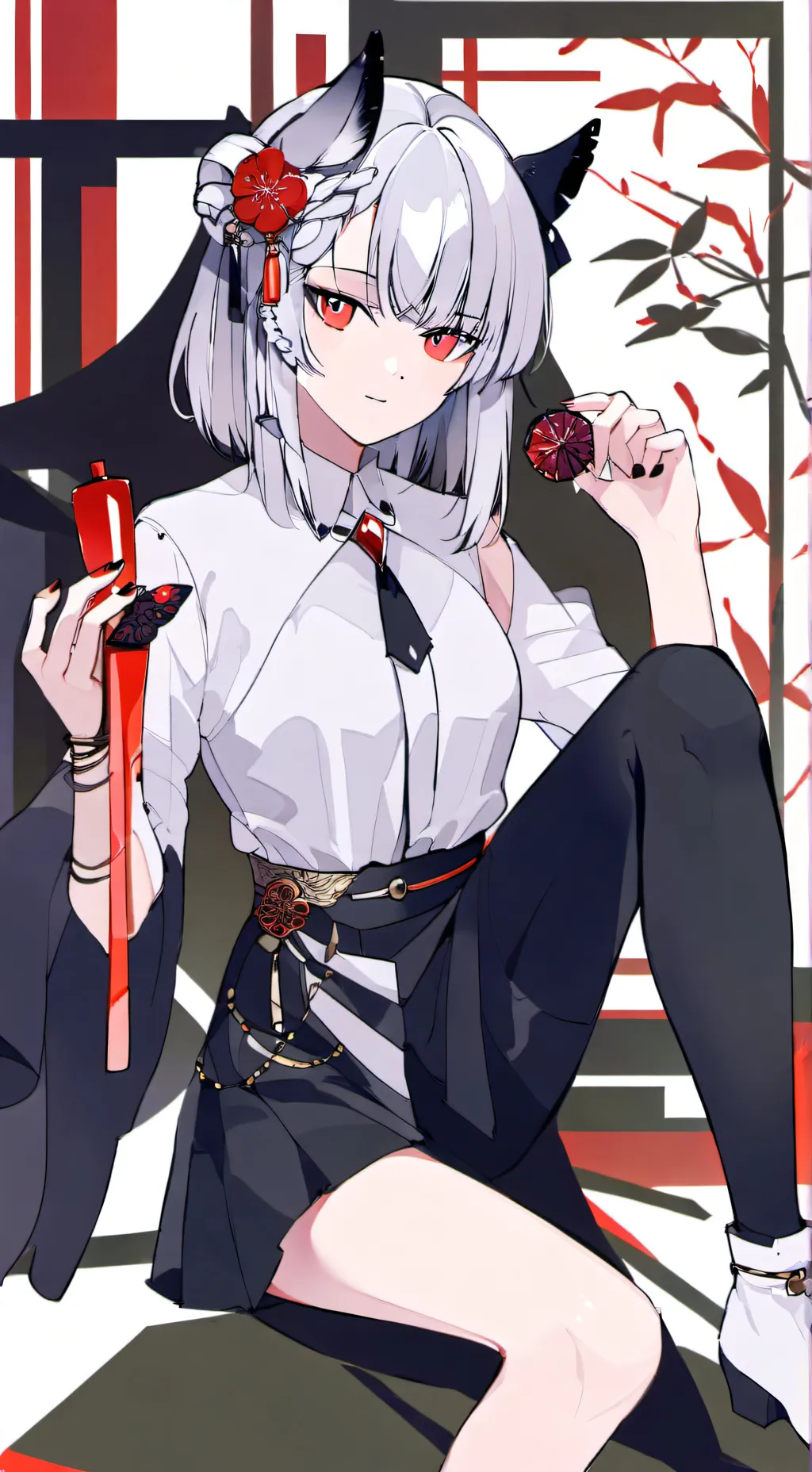ai character: 桐生咲夜 background
