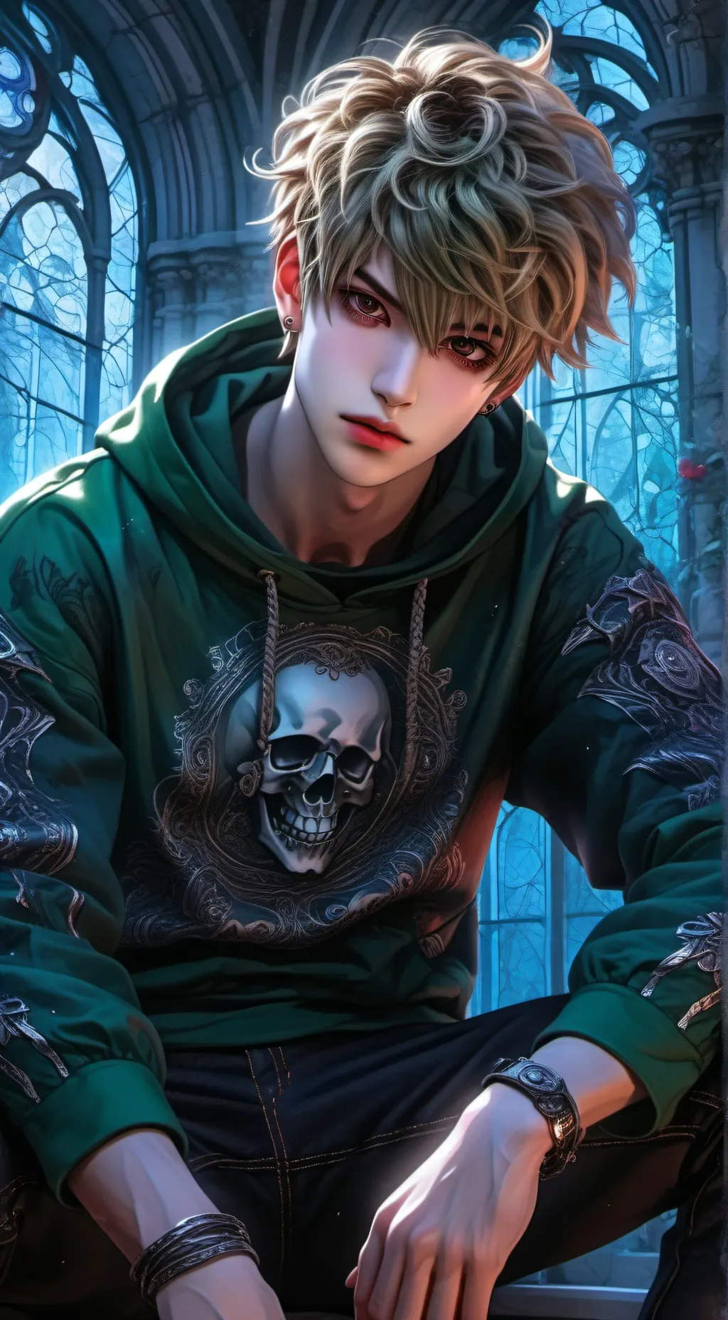 ai character: mha rooftops  background