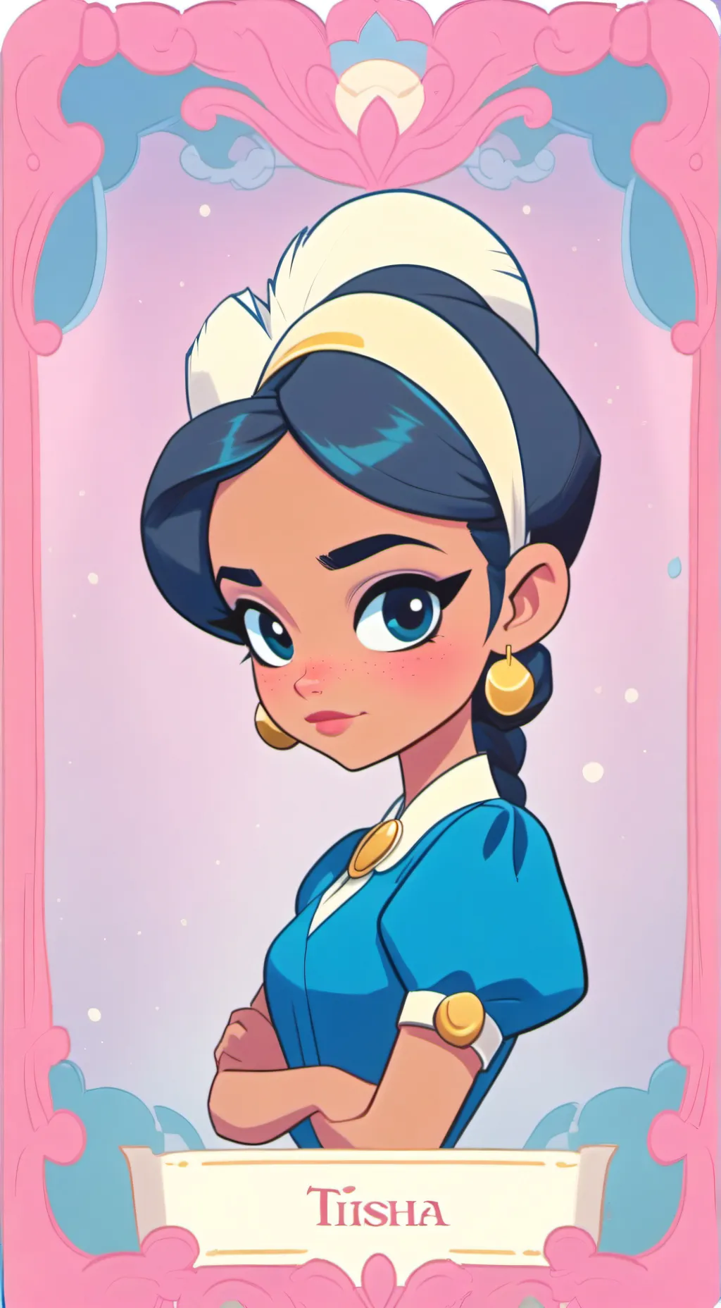 ai character: Tisha  background
