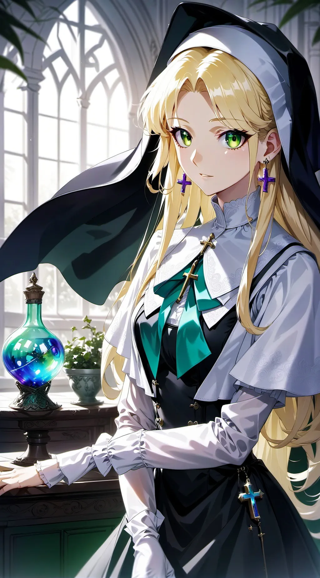 ai character: Sharon Holygrail background
