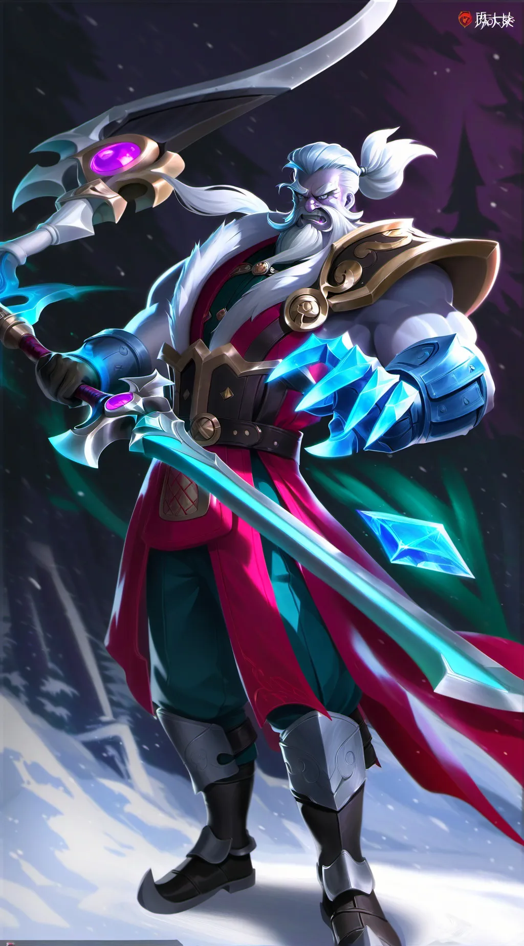 ai character: Froz king of ice background