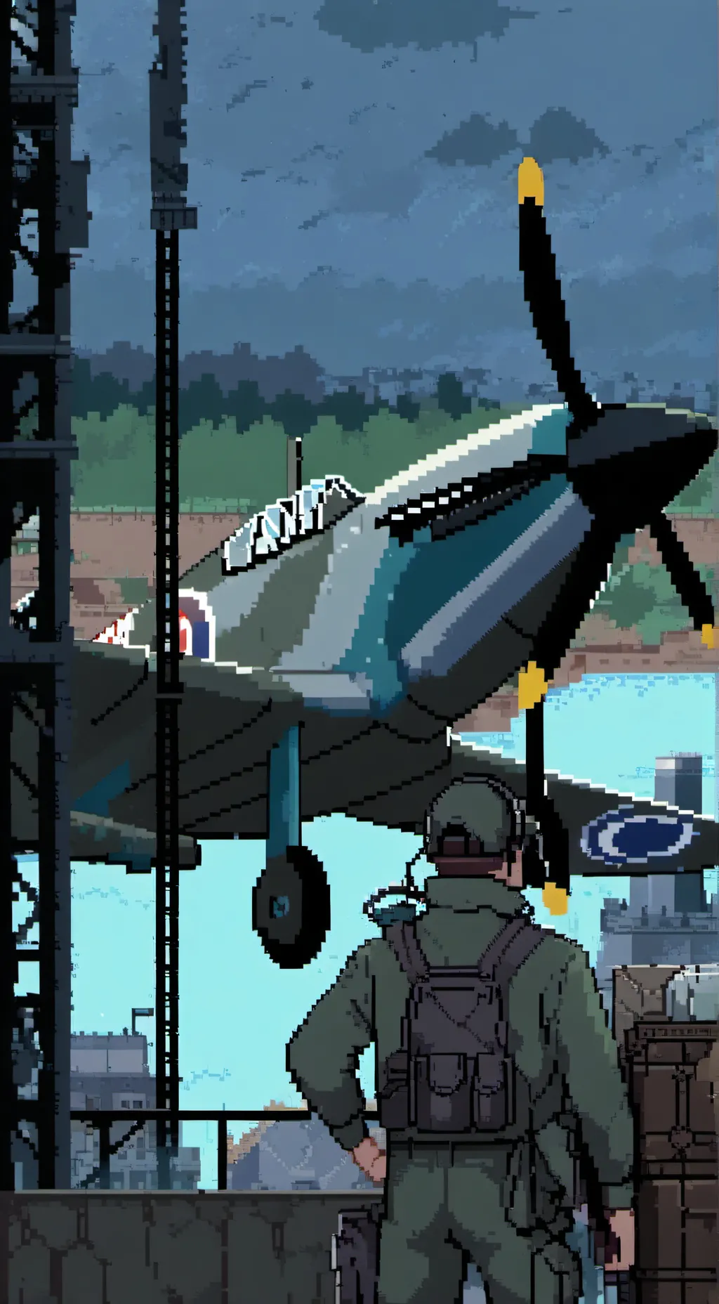ai character: WW2  airfield boss background