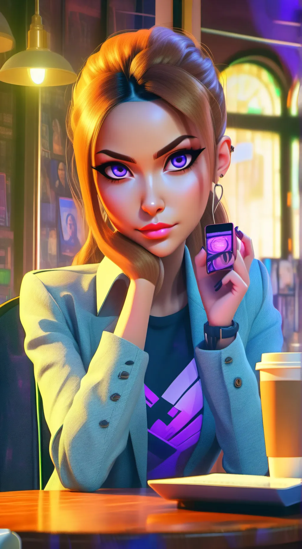 ai character: The Unsatisfied Social Media Influencer background
