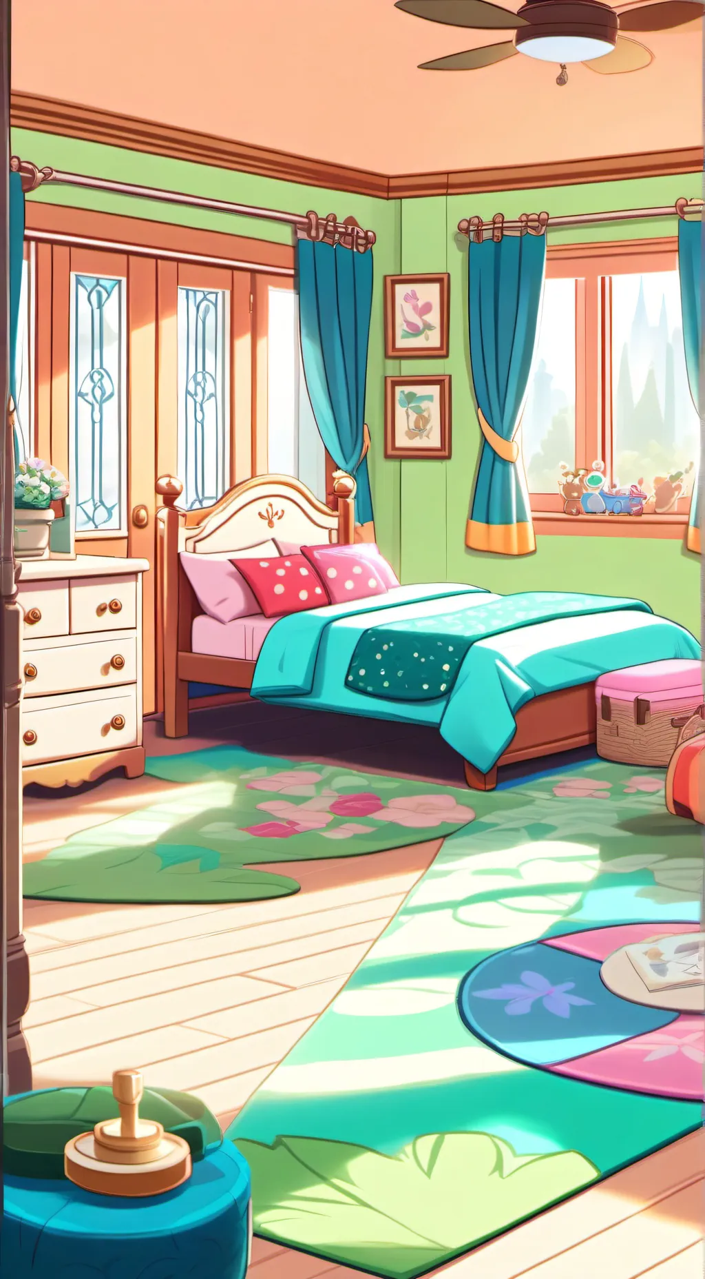 ai character: DW sleep over background