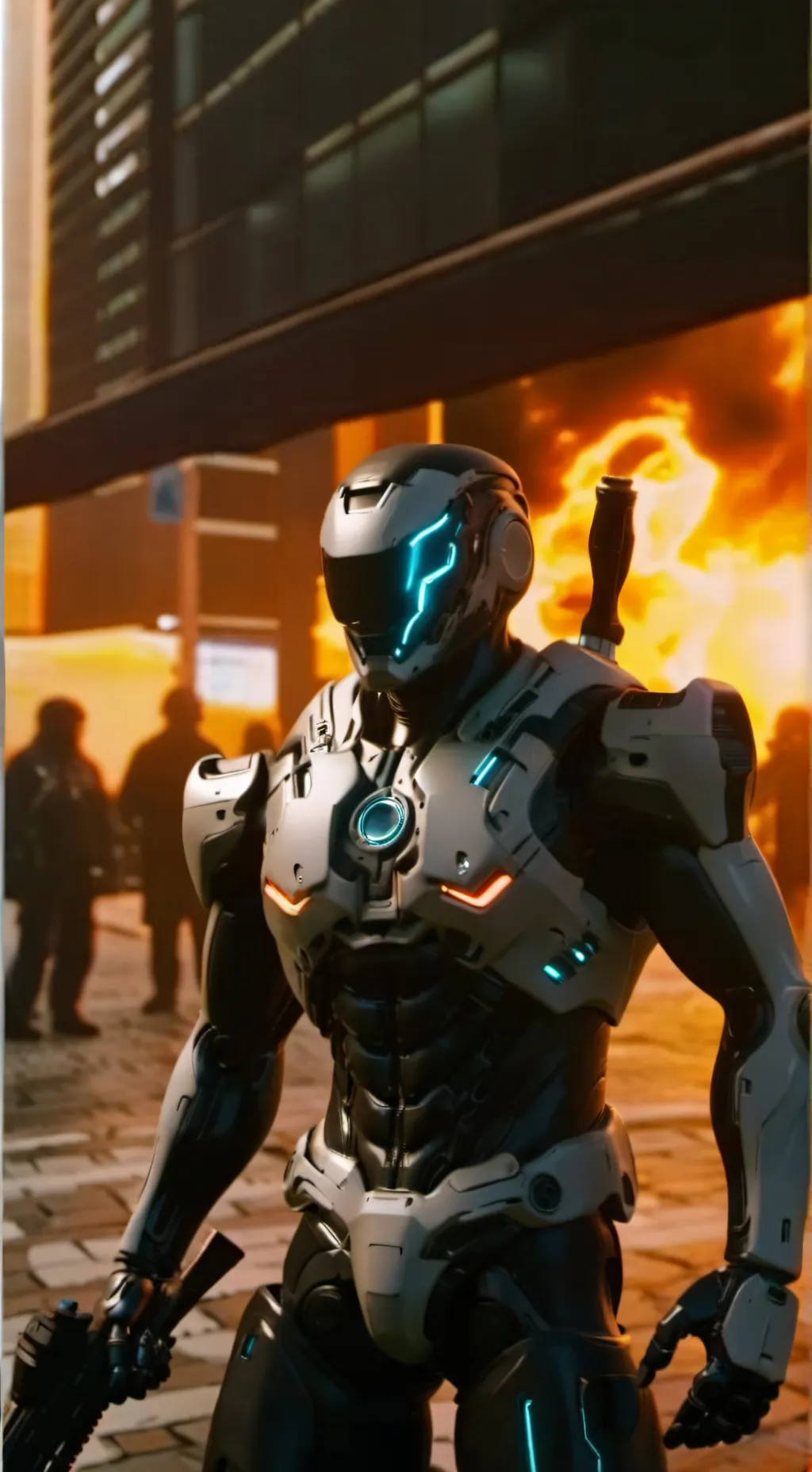 ai character: Moon guy killer background