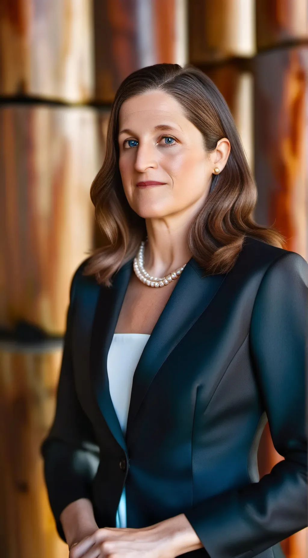 ai character: Chrystia Freeland background