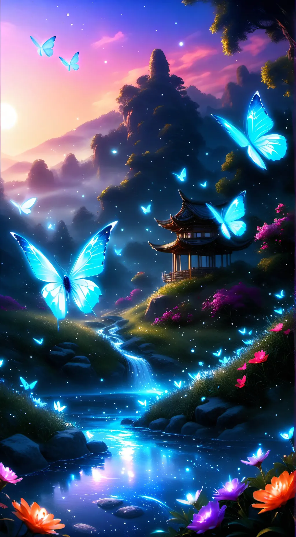 ai character: galaxy background