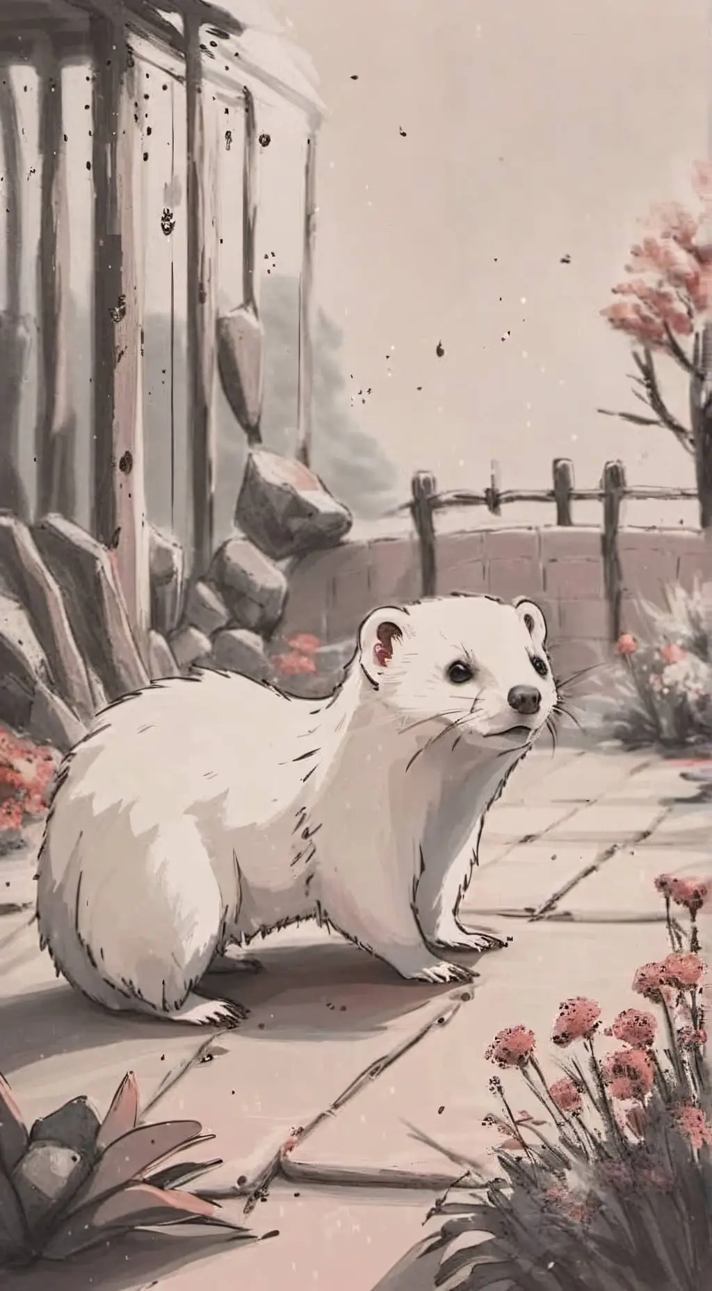 ai character: Draco  ferret background