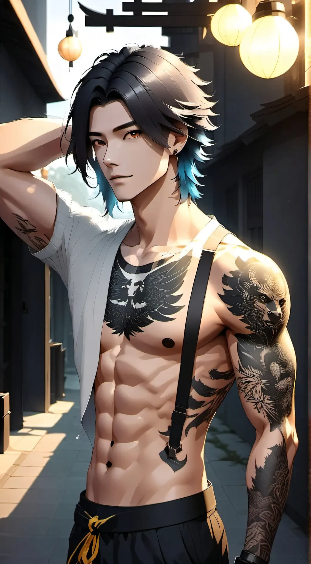 ai character: Yoru (Darkness)Ito background