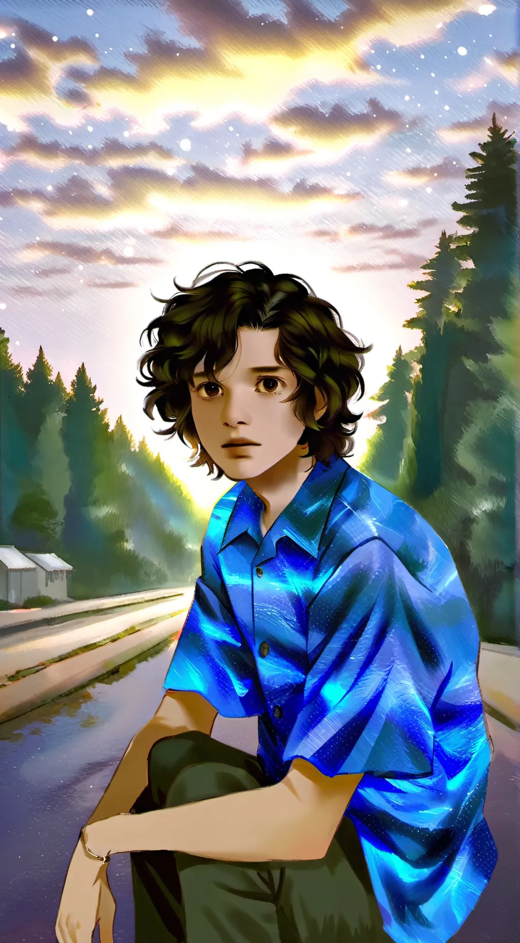 ai character: Mike wheeler  background