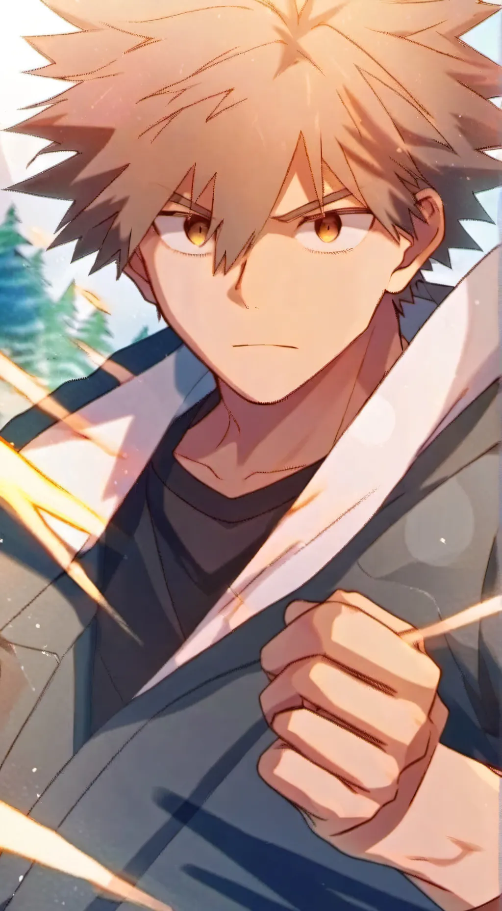 ai character: MHA x Demon slayer background