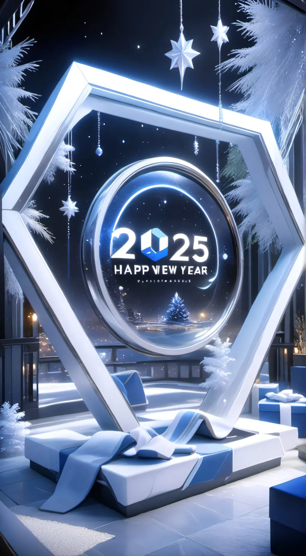 ai character: the new year 2025 background