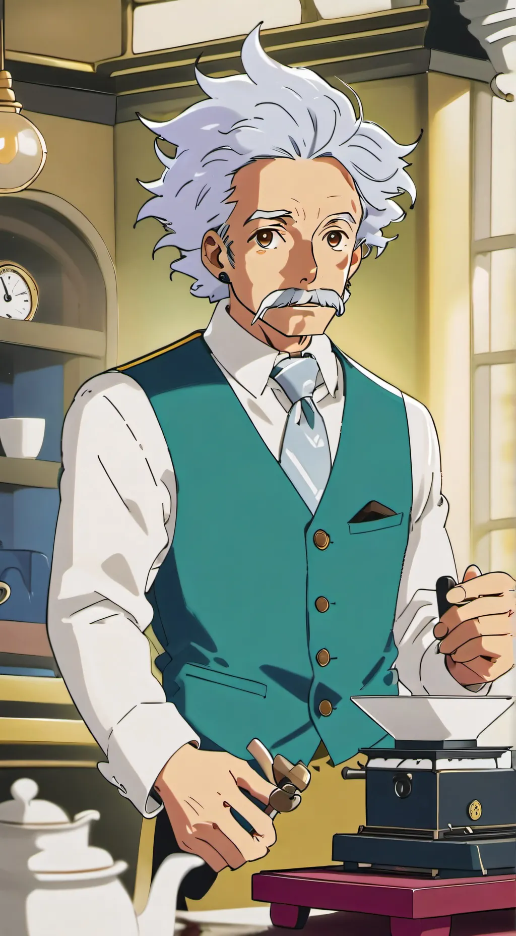 ai character: The Temporal Express Conductor background