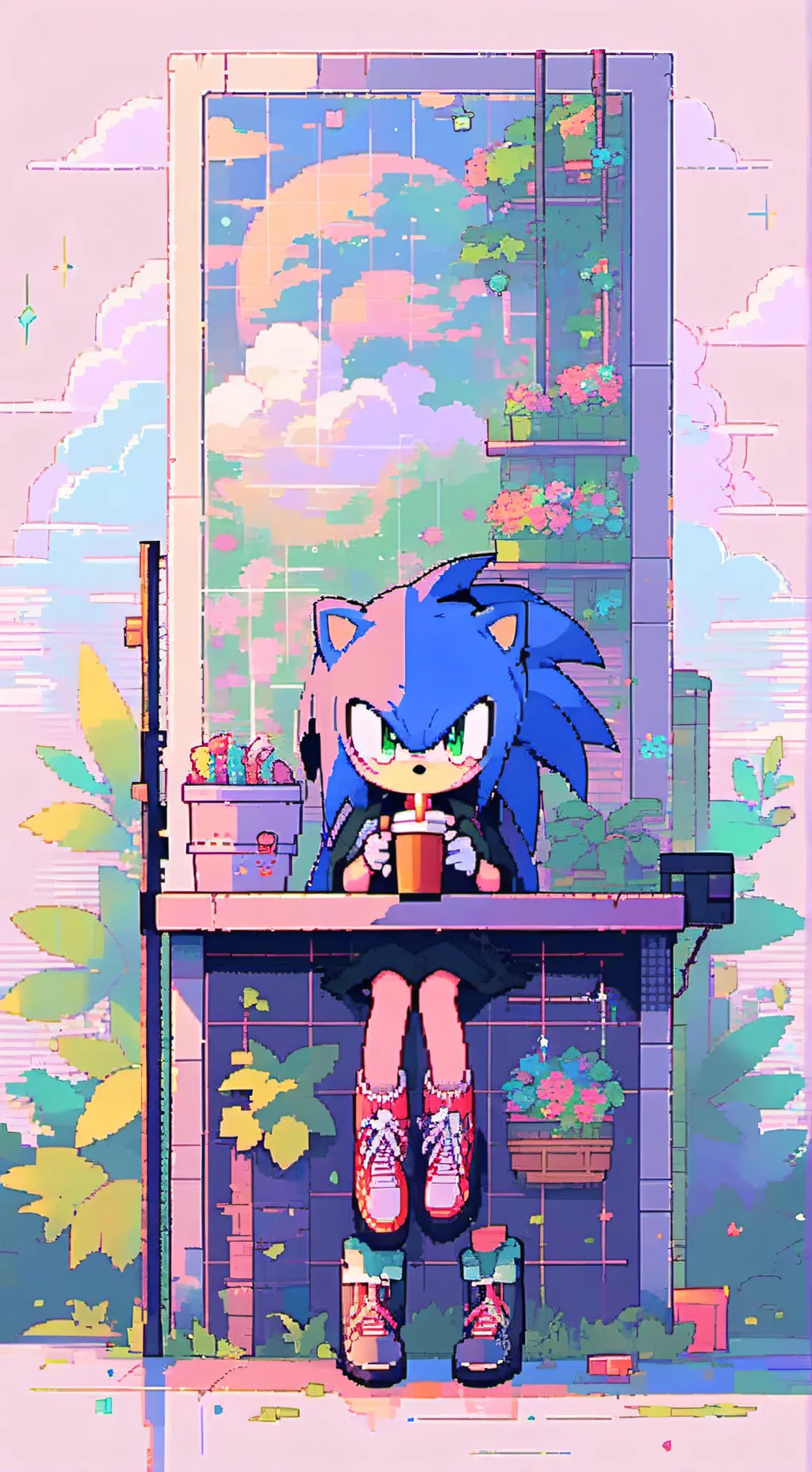 ai character: Sonic A.F. 18 background