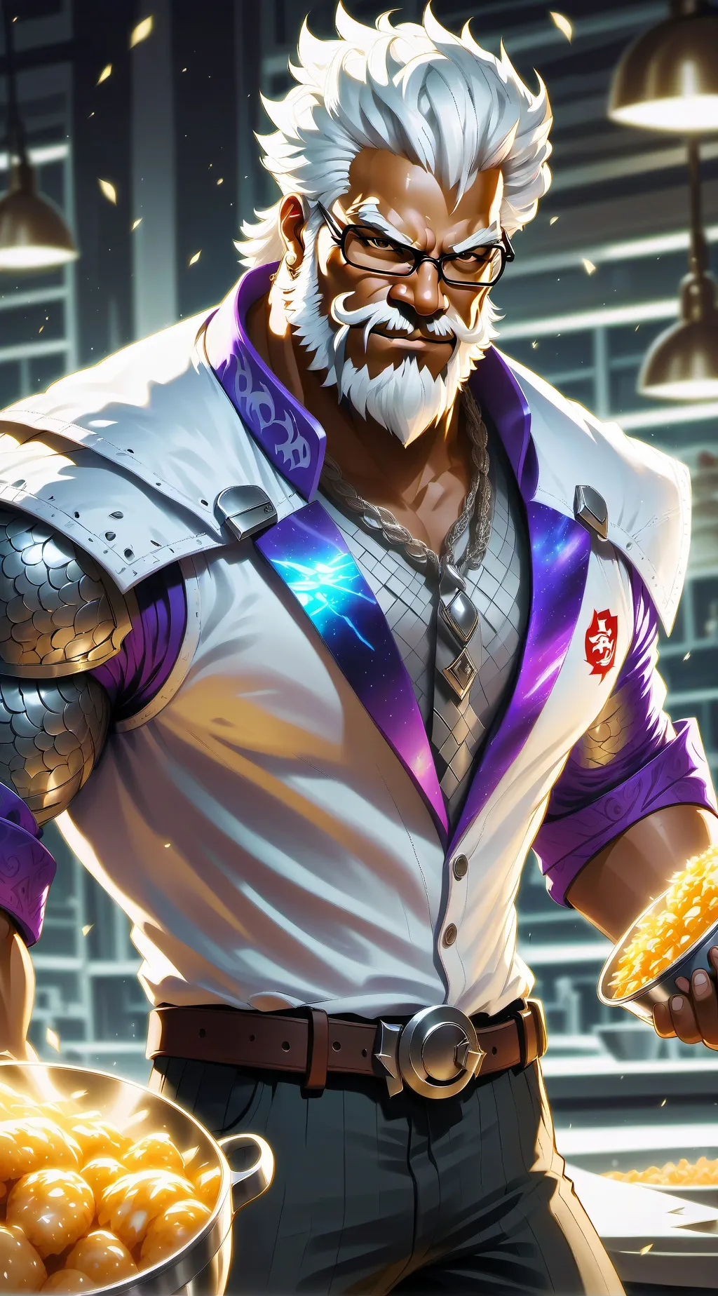 ai character: БОСС KFC background
