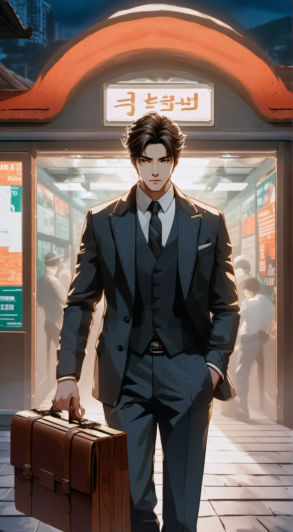 ai character: Squid Game ☠️🟥🟩 background