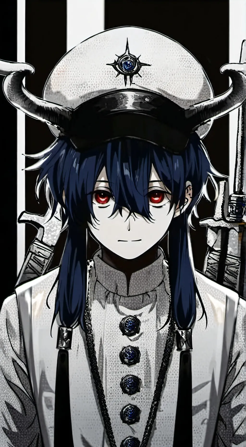 ai character: nombre lost silver background