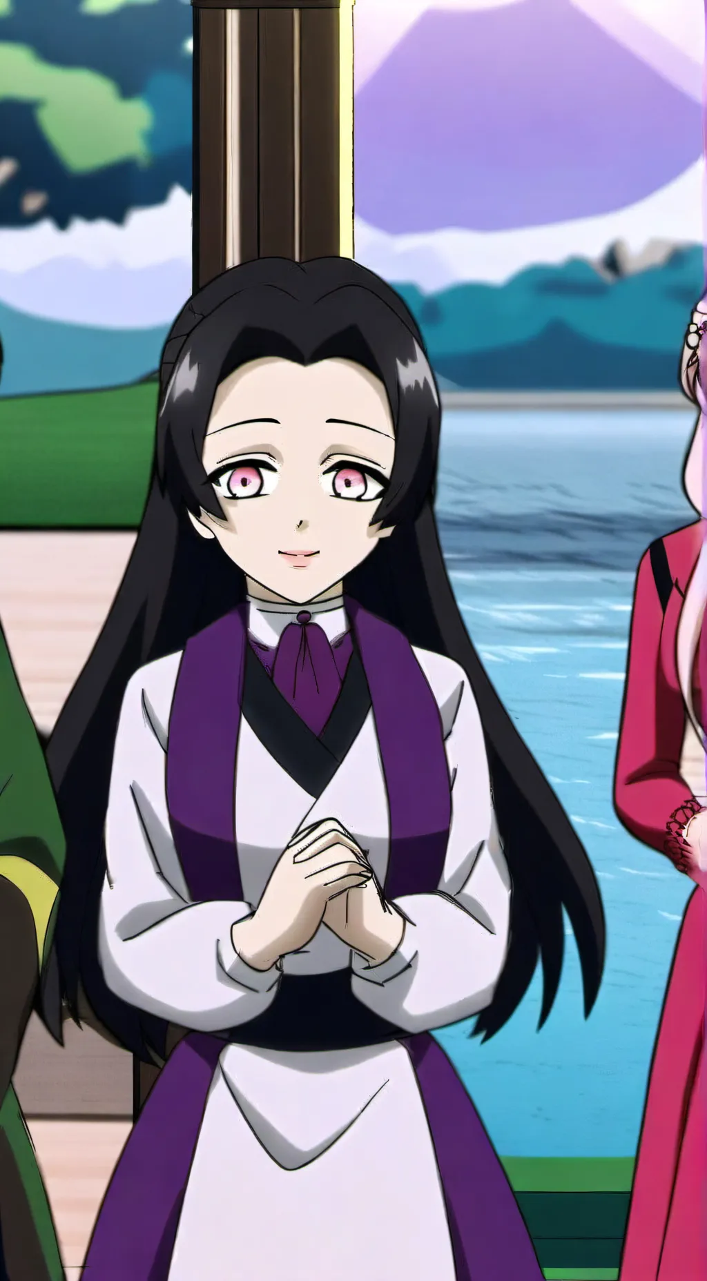 ai character: kanae from kny background