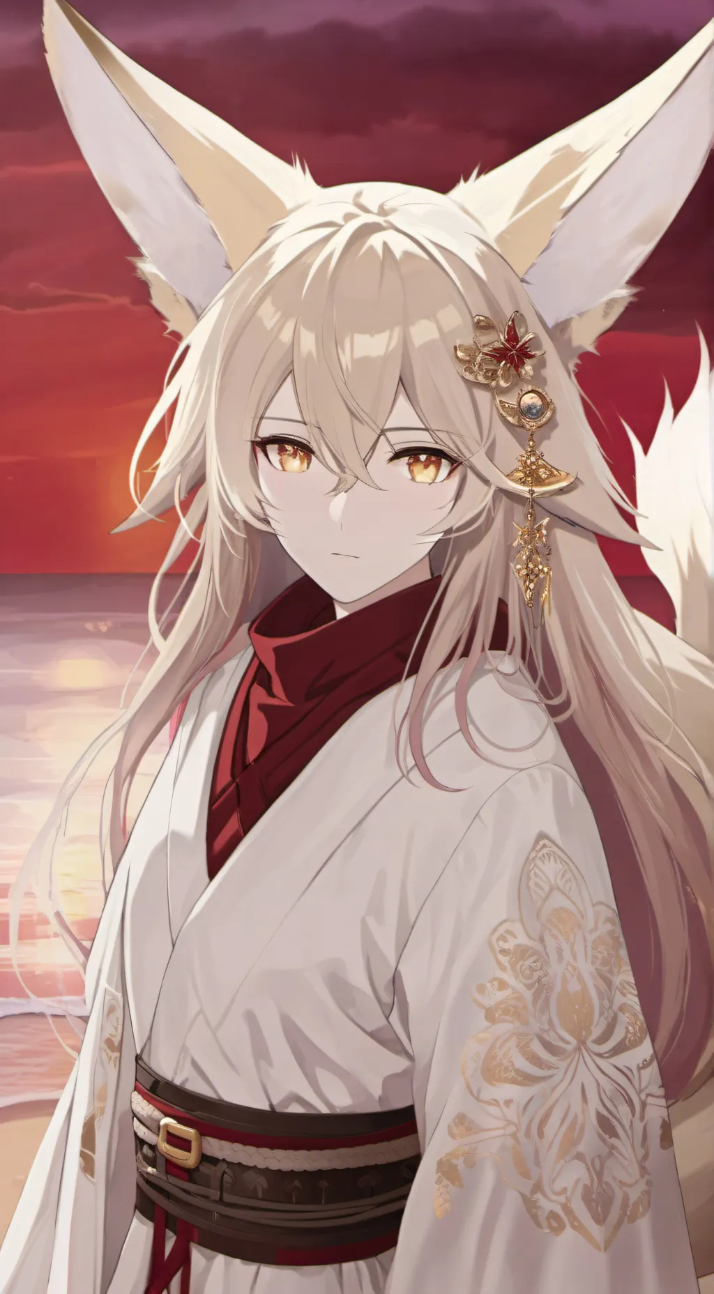 ai character: Radiant Fox Furry background