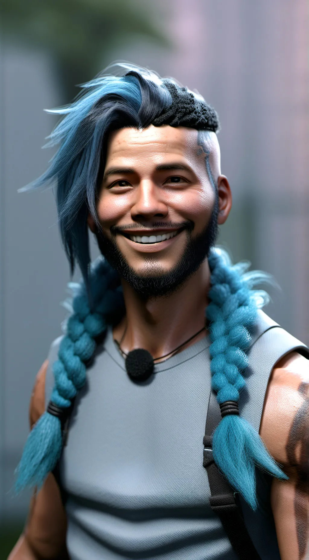 ai character: Streamer. (Ali)  background