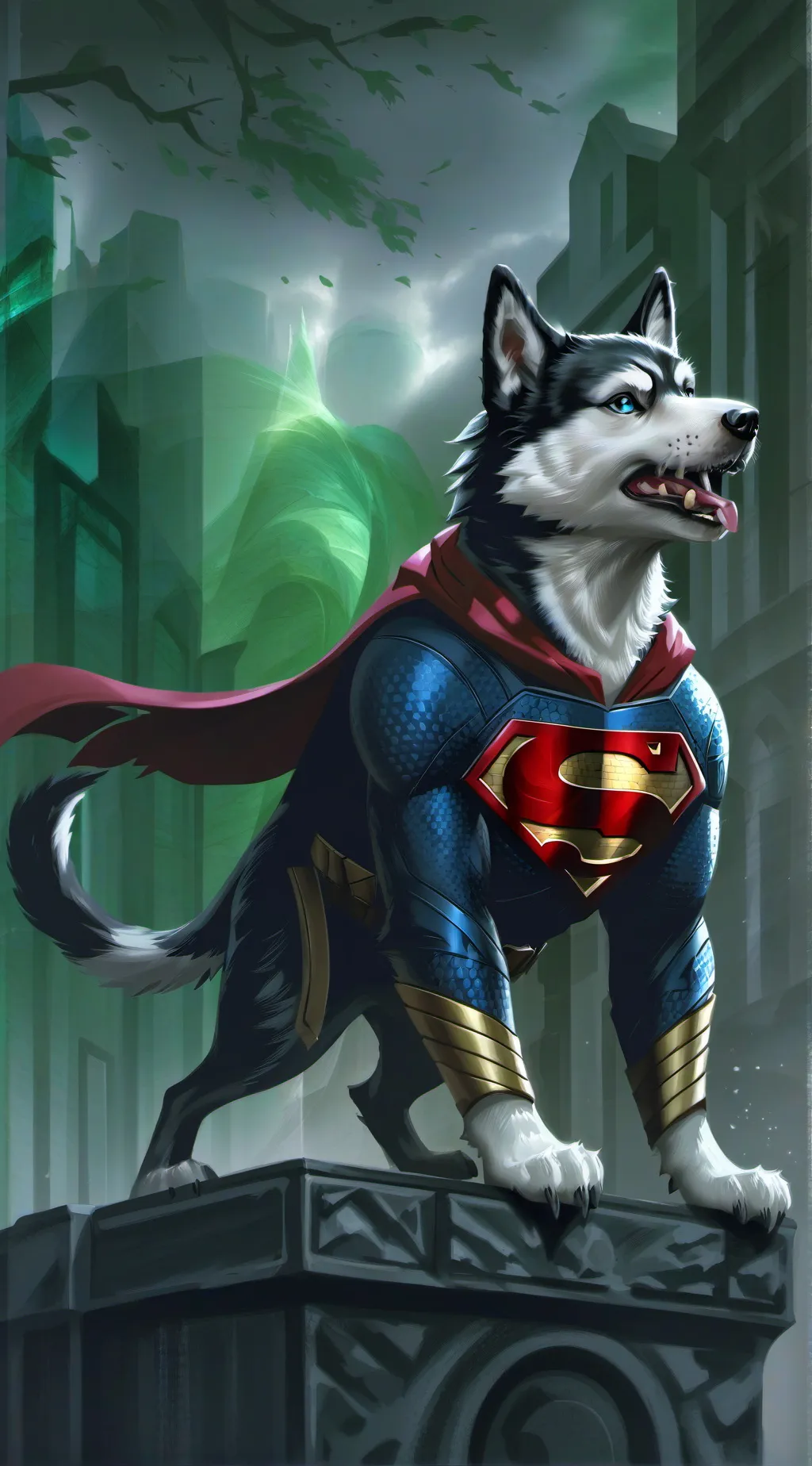 ai character: ultra doggo background