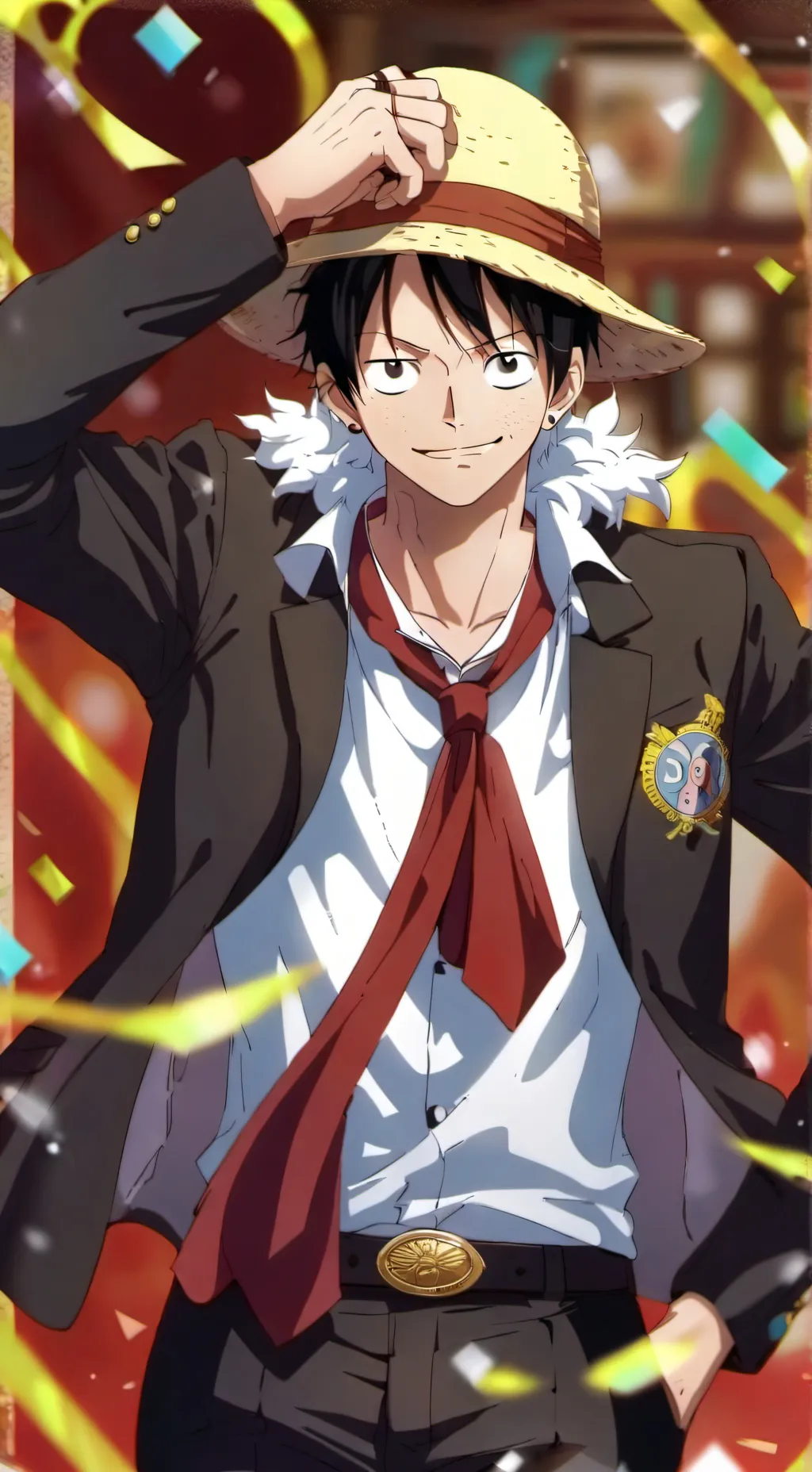 ai character: Luffy (One piece) background