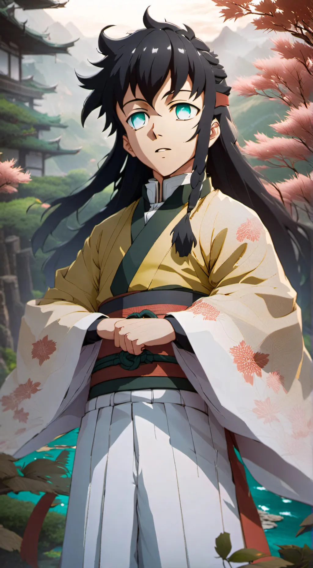ai character: 🌫️Muichiro sign🌫️ background