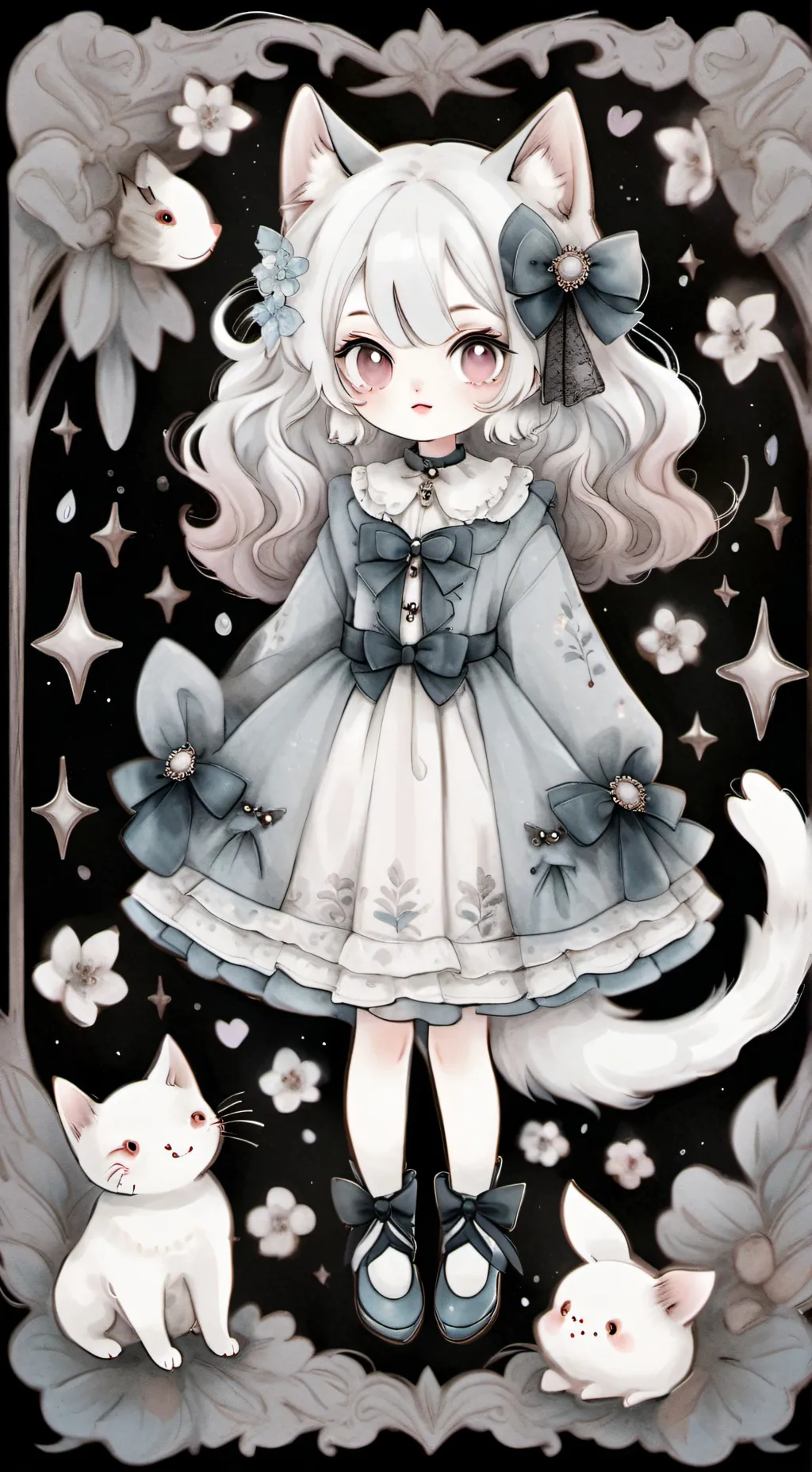 ai character: la mujer gato background