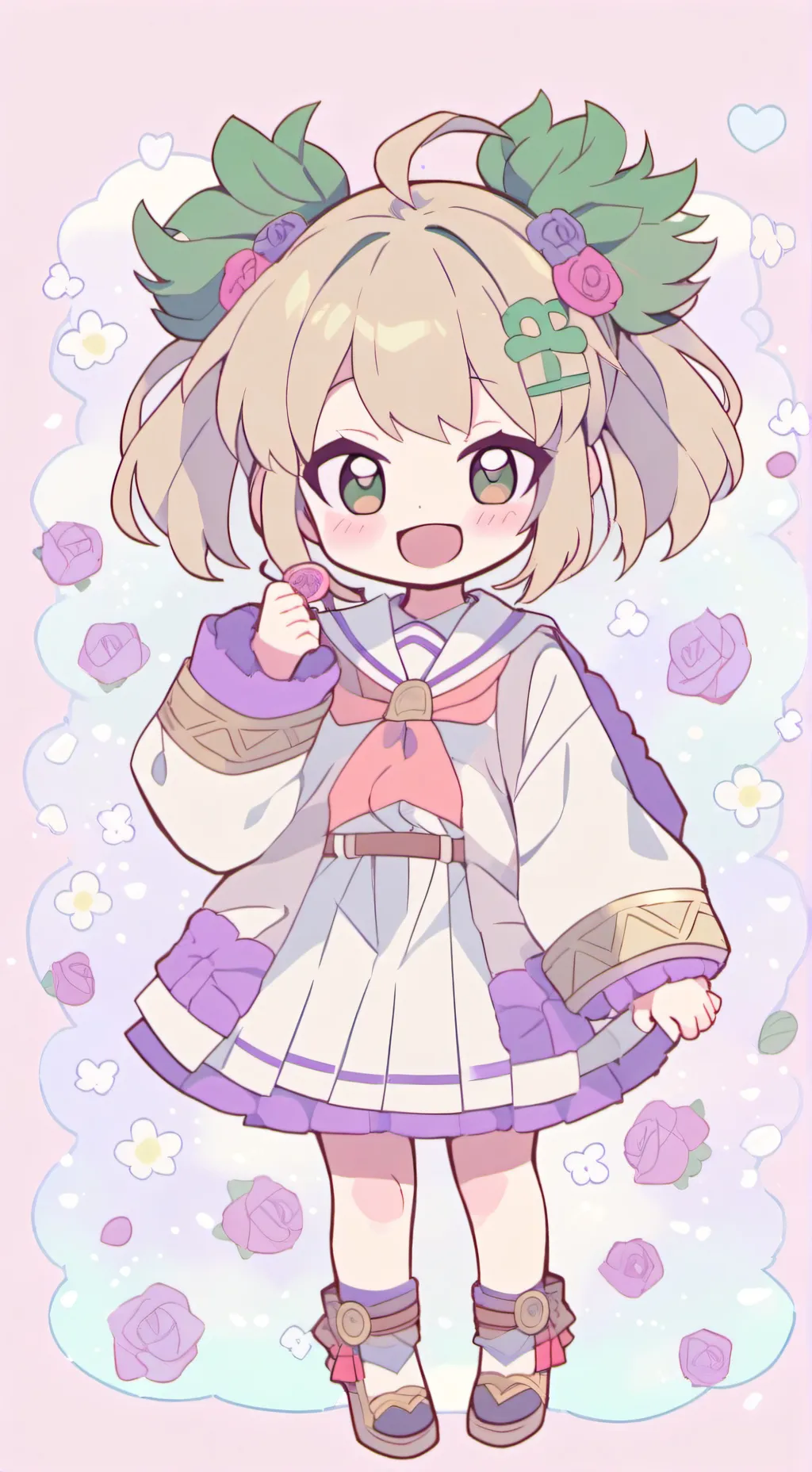 ai character: Toga ❤️ background