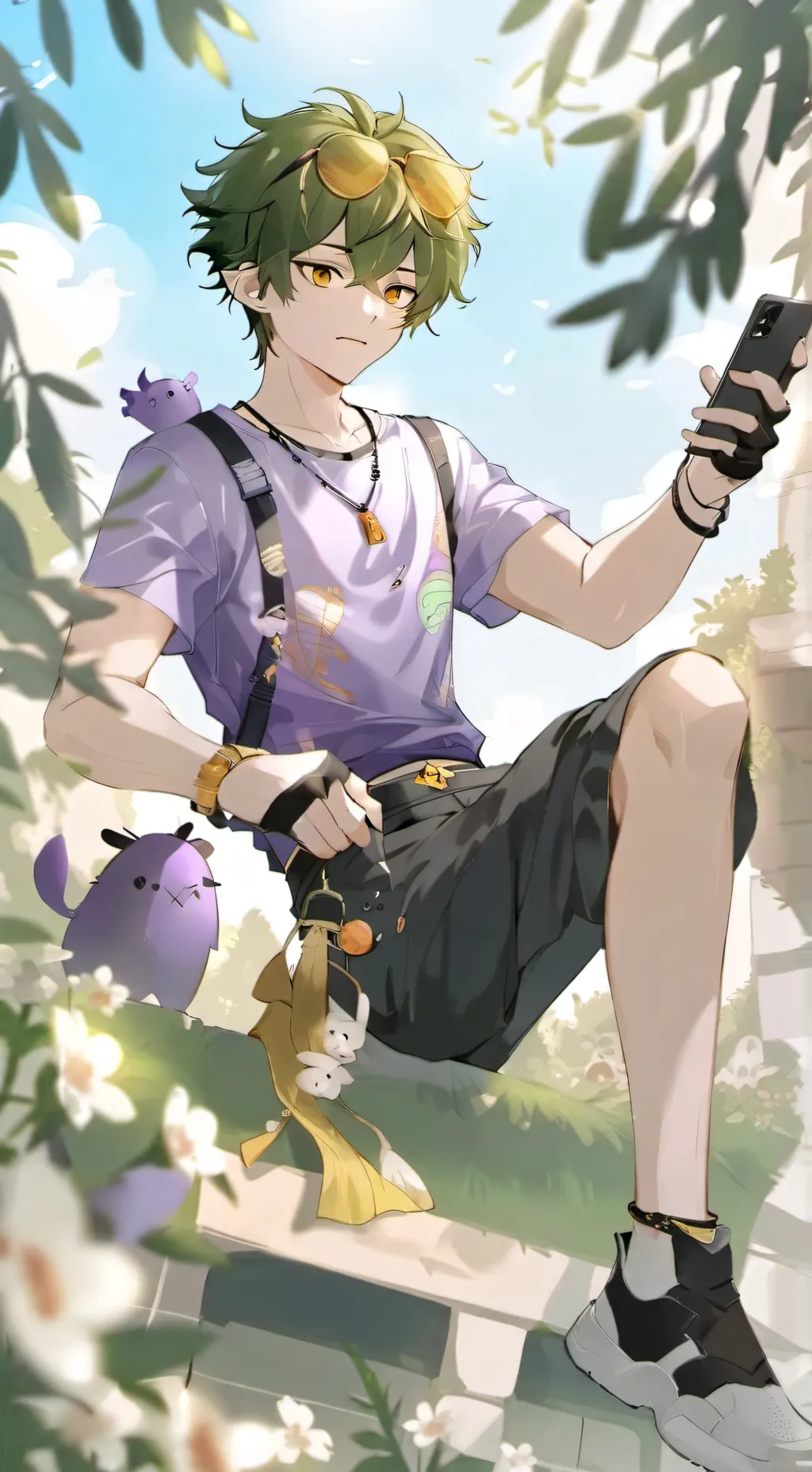 ai character: henry oswald white background