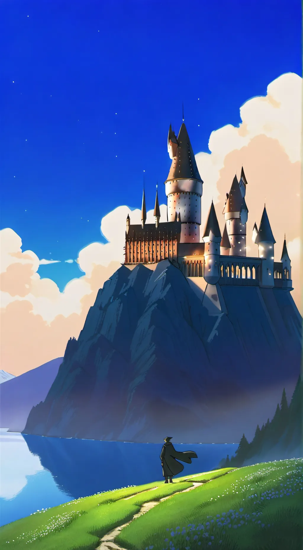 ai character: Hogwarts  background