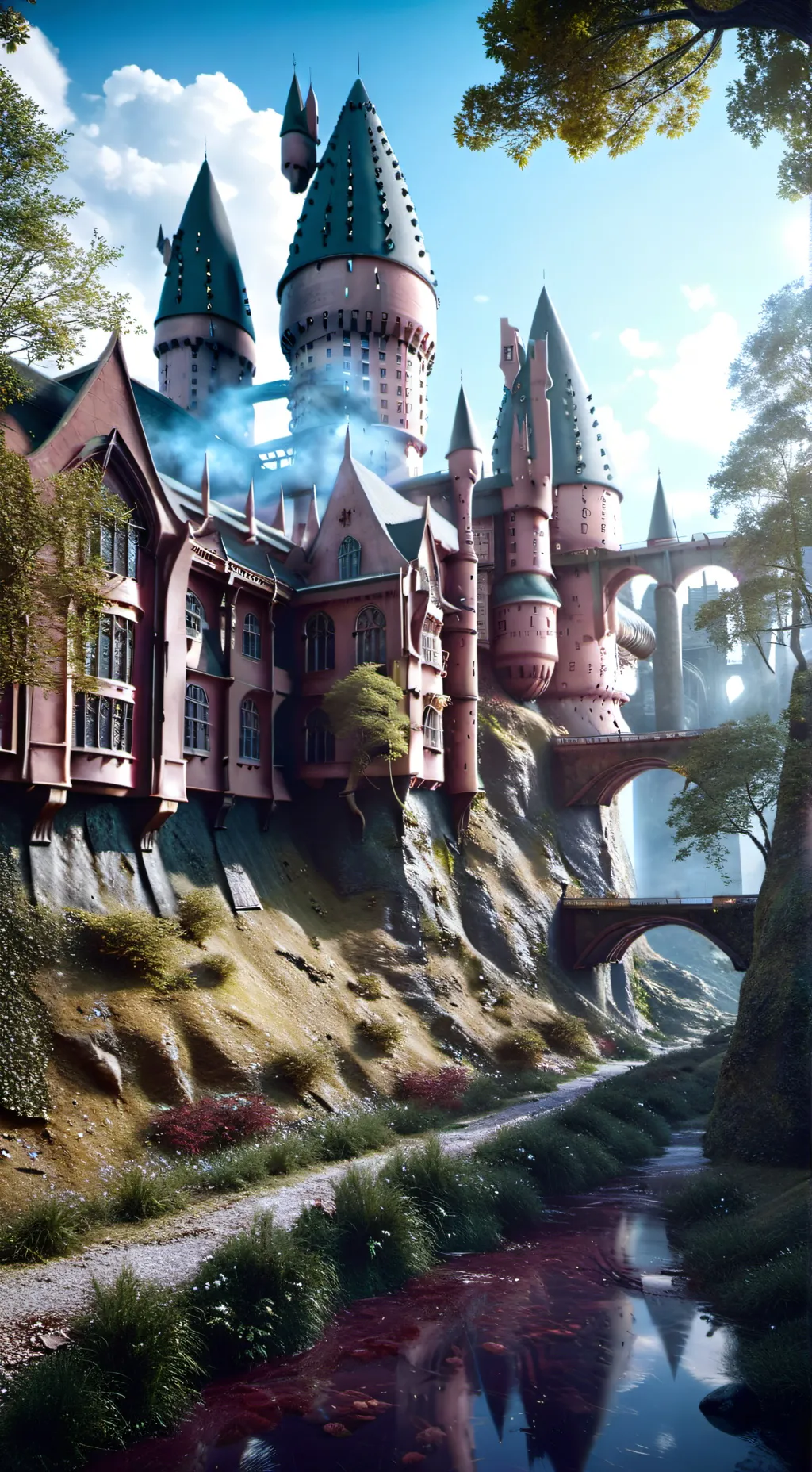 ai character: Hogwarts  background