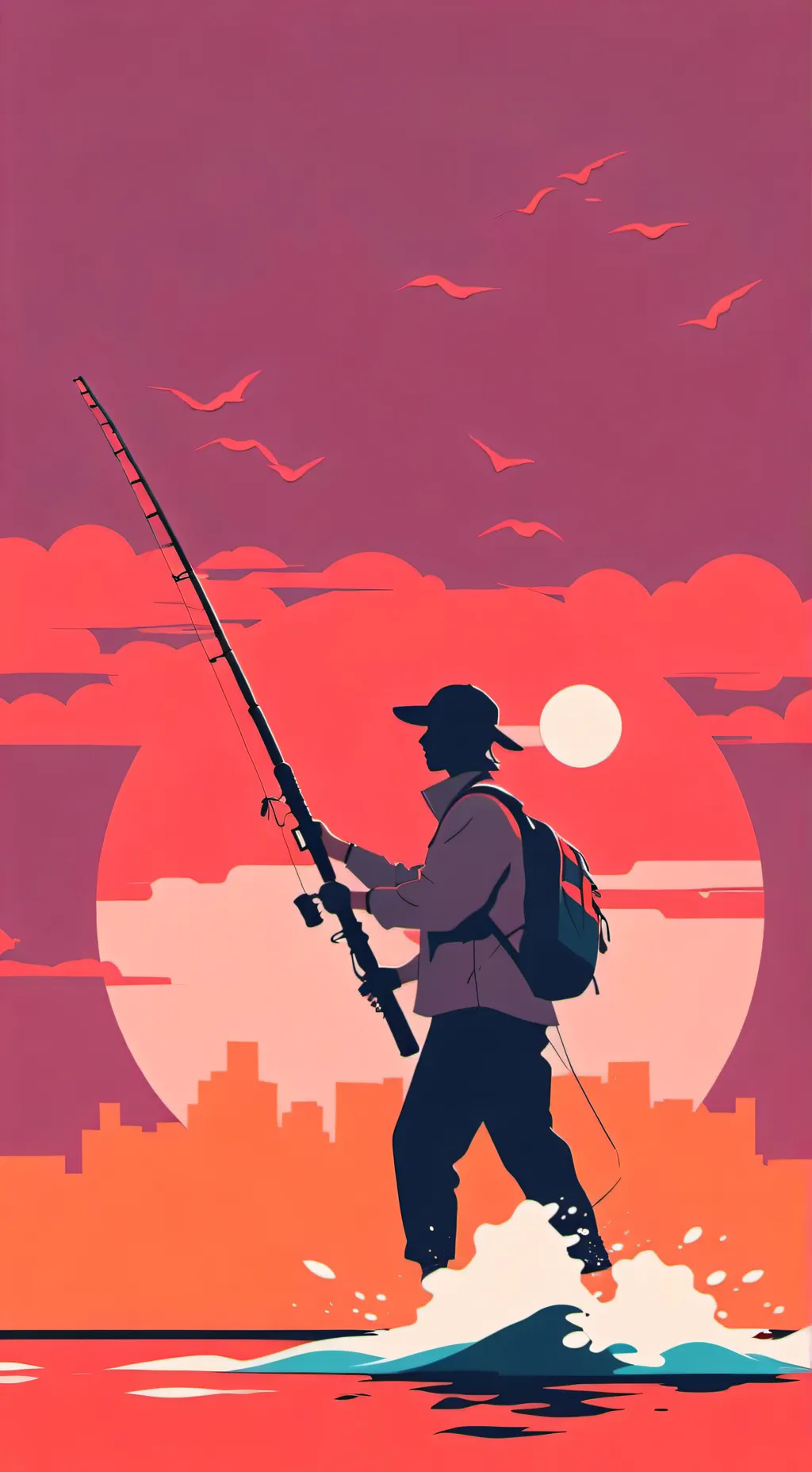 ai character: jjk fishing background