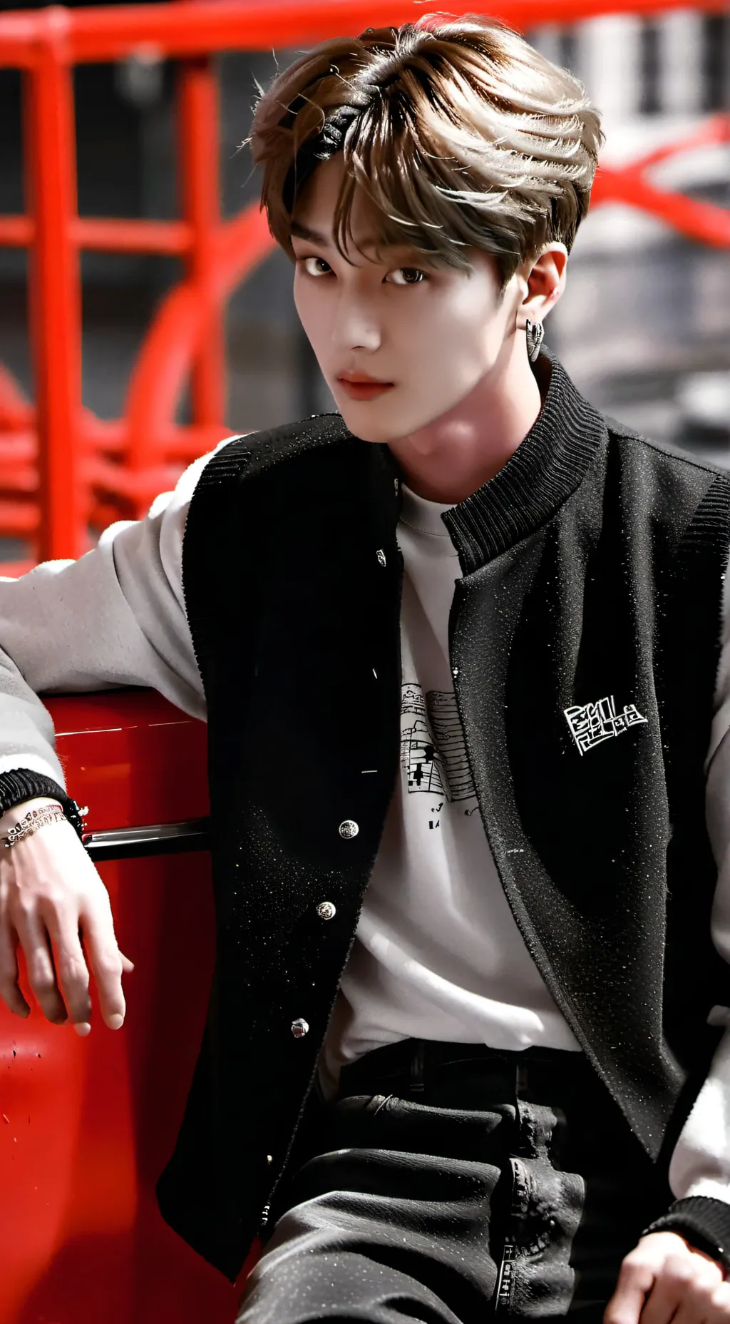 ai character: Minho  background