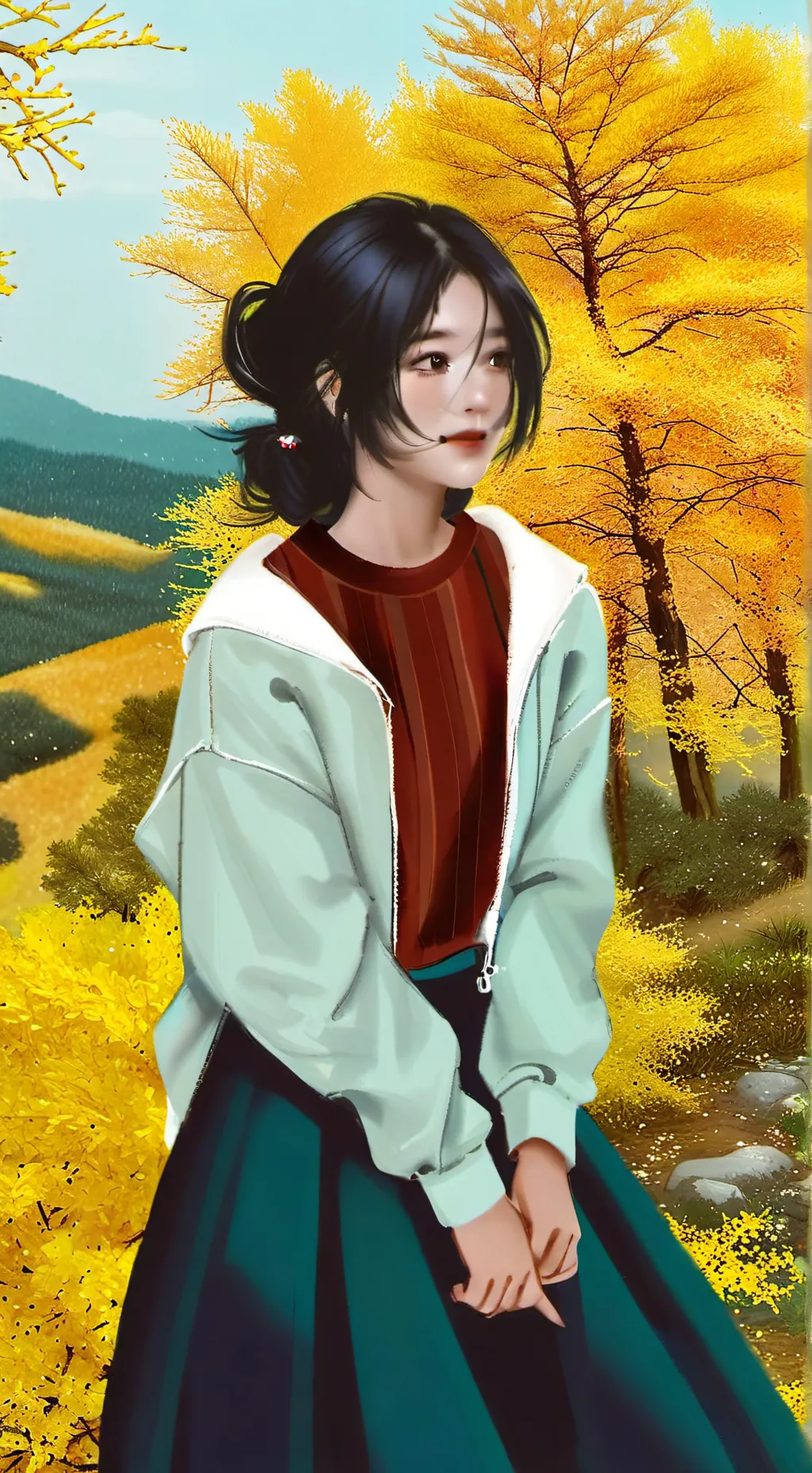 ai character: Xiao zin background