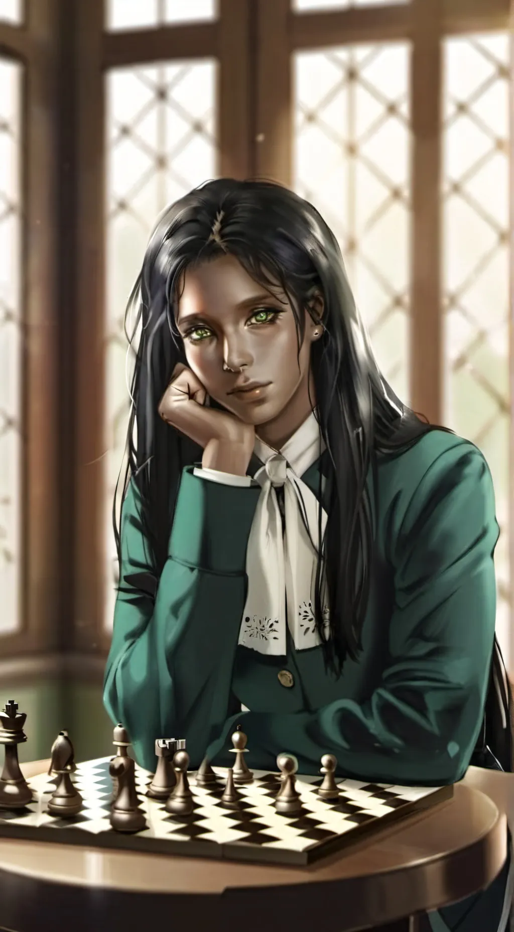 ai character: chromakopia green background