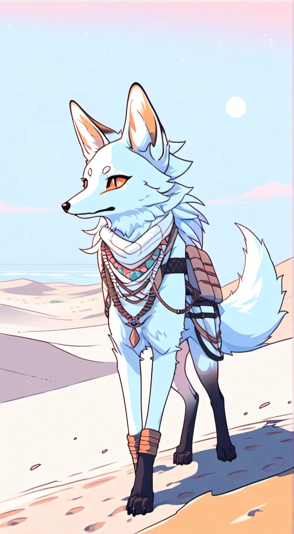 ai character: 月影 background