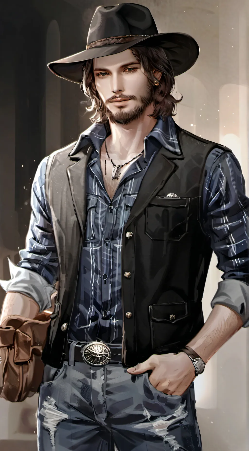 ai character: Austin Huntley  background