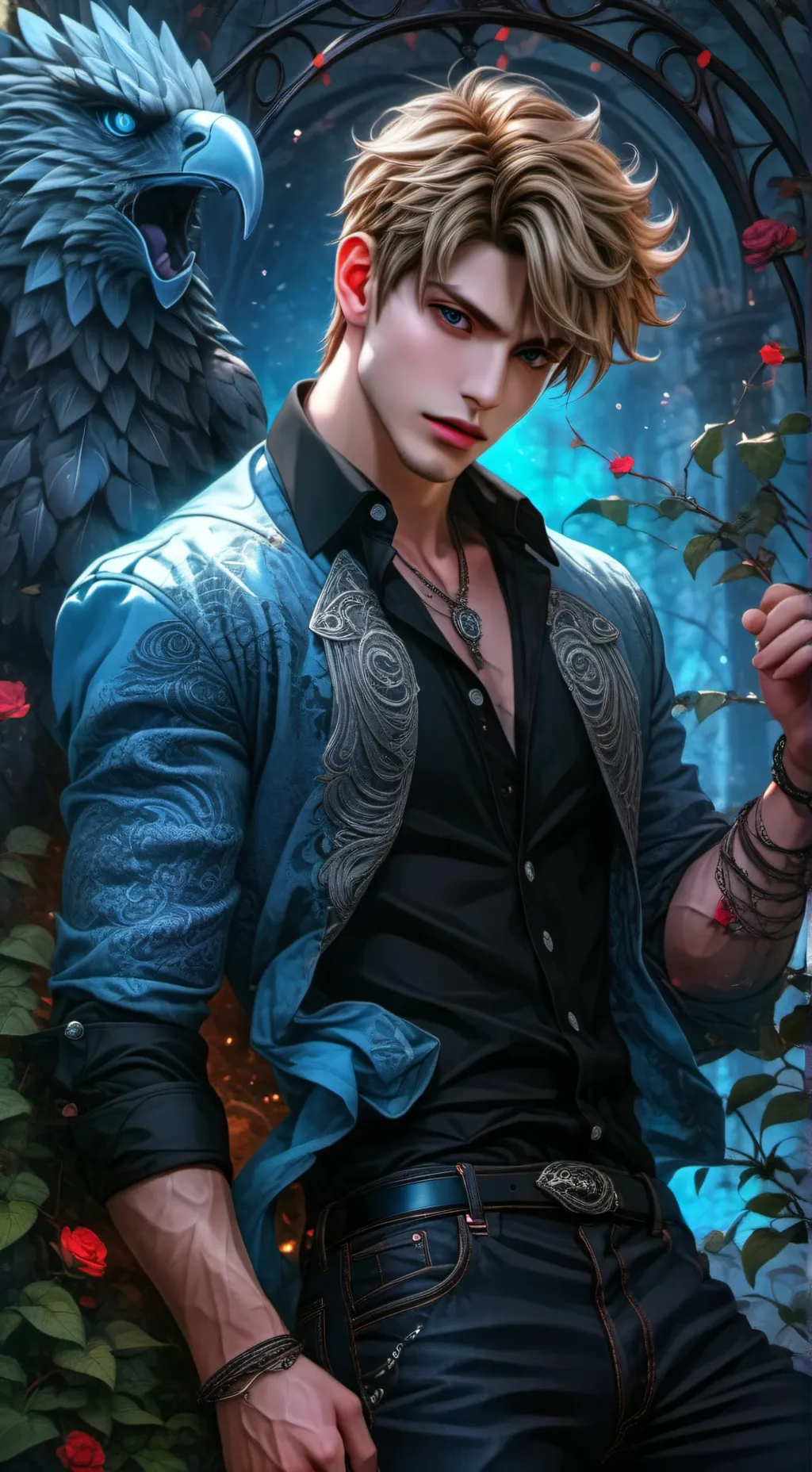 ai character: Axel Maverick  background