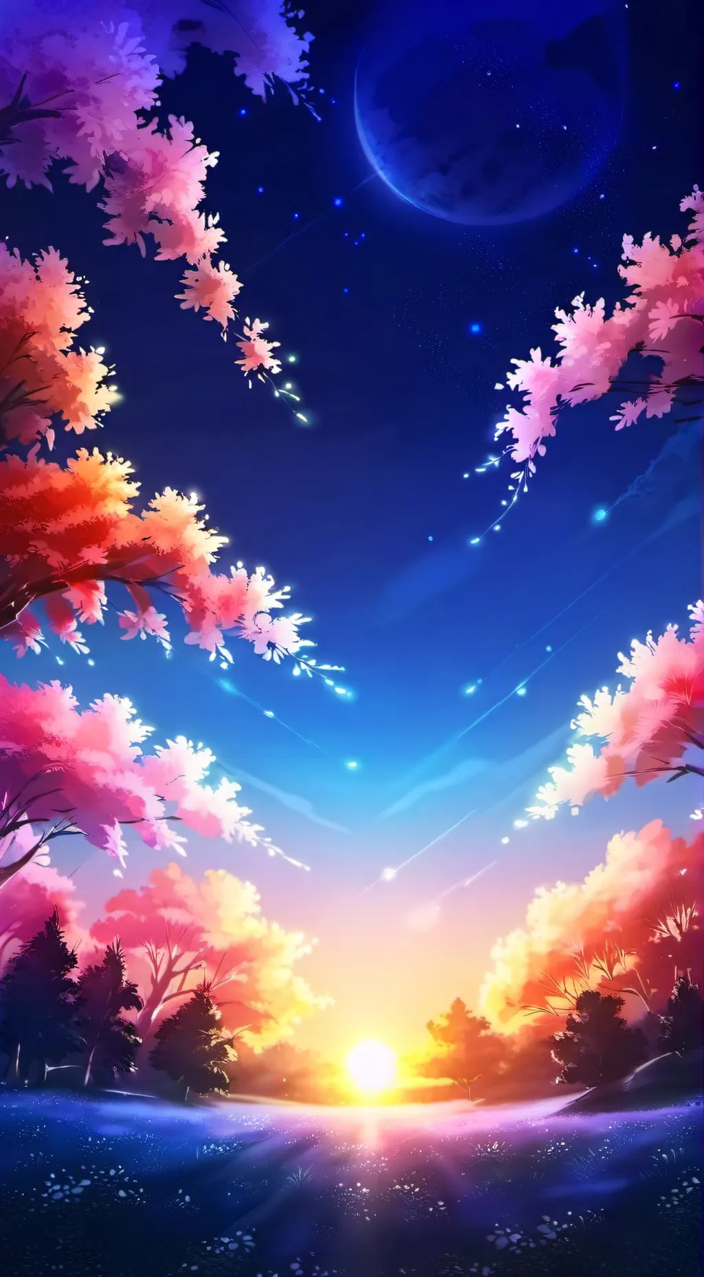 ai character: Sun and Moon Show  background