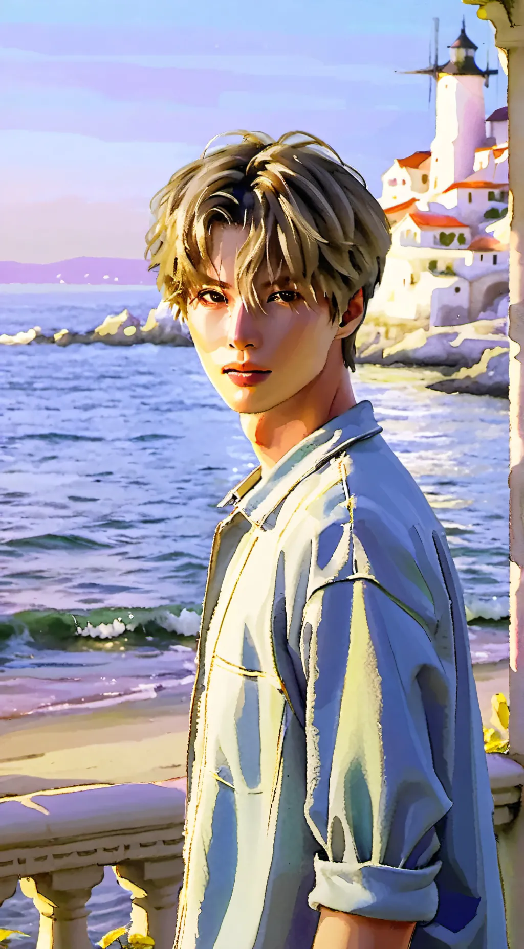 ai character: ENHYPEN  background