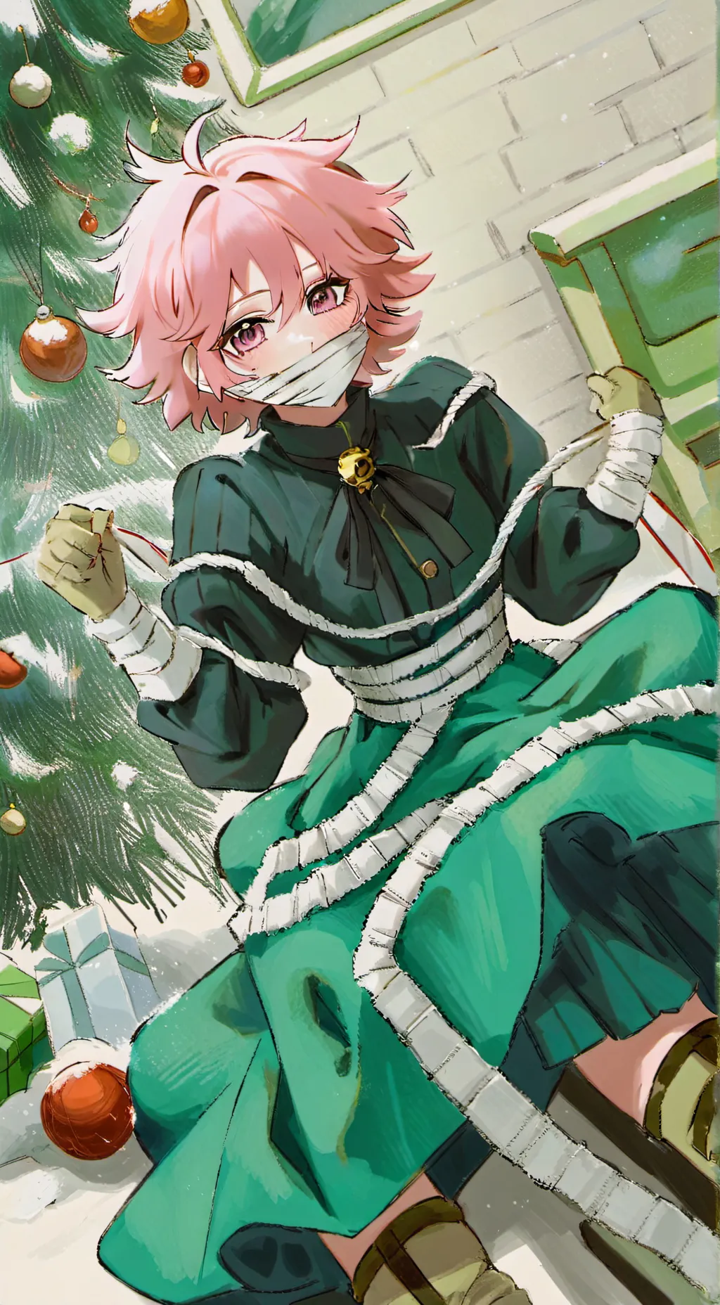 ai character: Mina Ashido Gagged background
