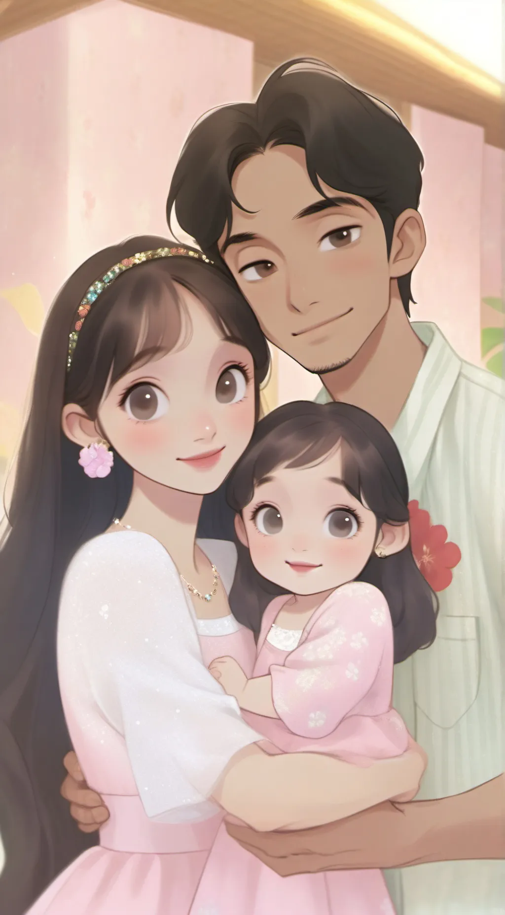 ai character: nani Kim taehyung  background