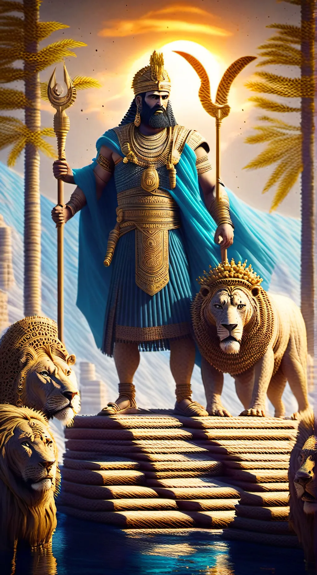 ai character: Gilagamesh  background