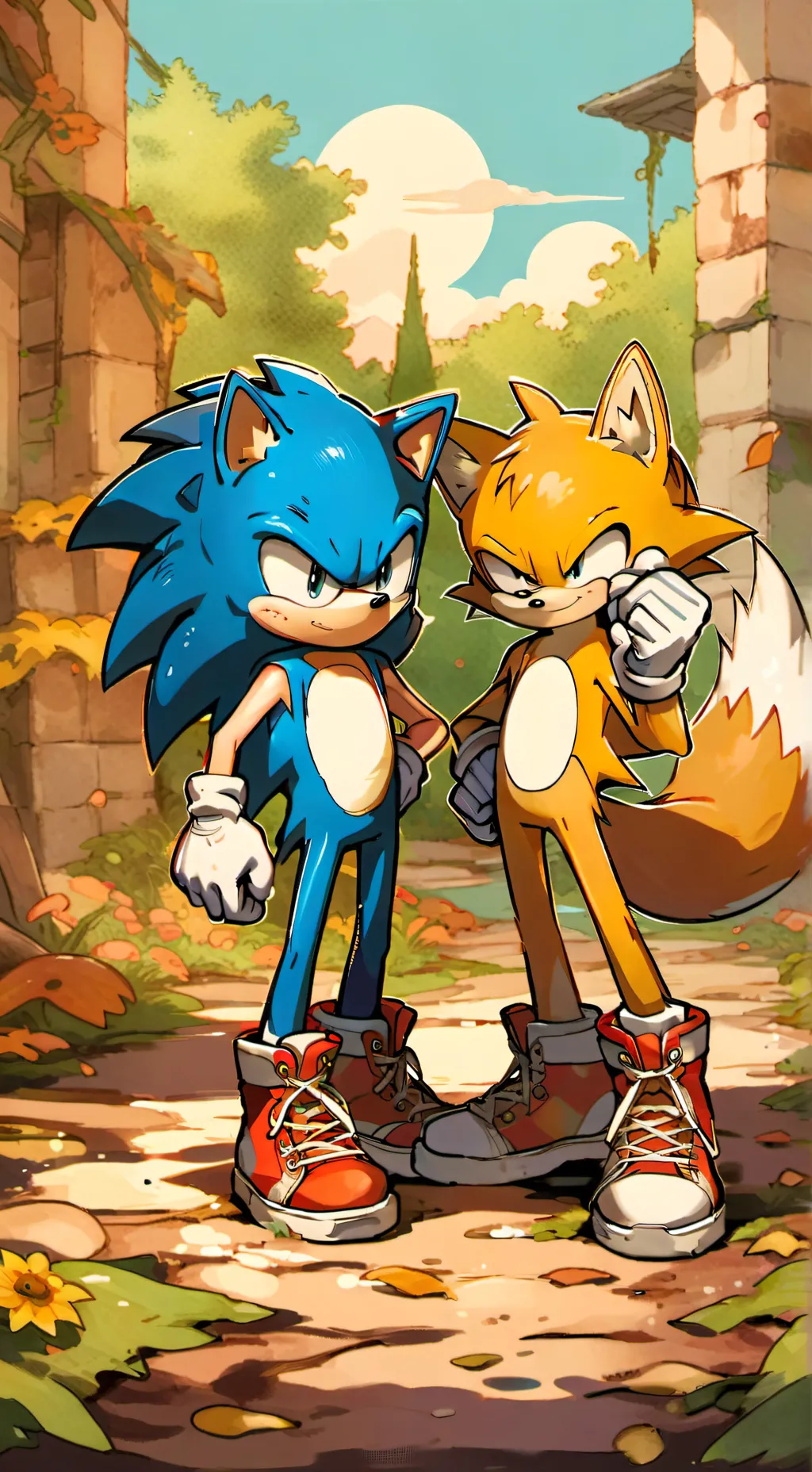 ai character: Team Sonic & movie background