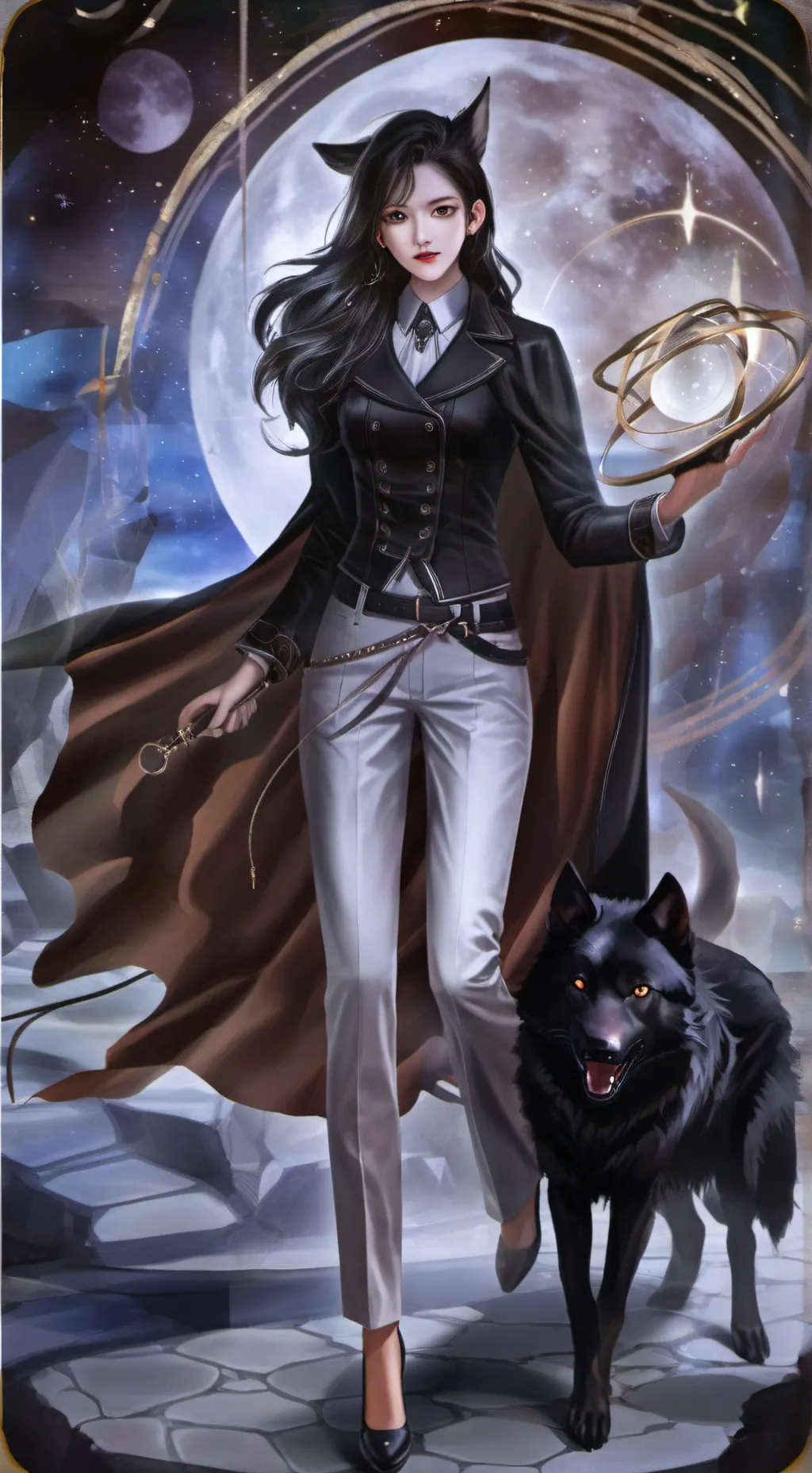 ai character: Miss circle  background